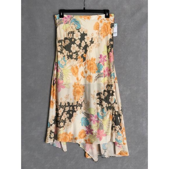 GUESS Women's XL Katrina Asymmetric Floral Skirt NEW - Picture 4 of 7